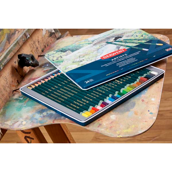 Wheat Derwent Artists Pencils Tin 24 Pencils