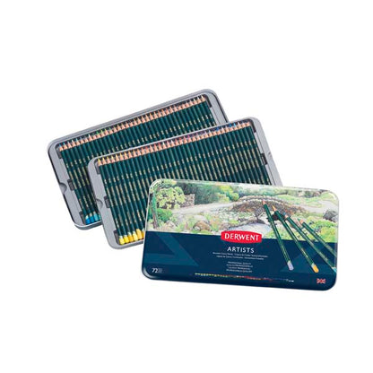 White Smoke Derwent Artists Pencils Tin 72 Pencils