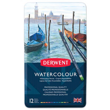 White Smoke Derwent Watercolour Pencils, Tin 12 Pencils