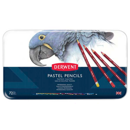 White Smoke Derwent Pastel Pencils Tin 72 Pencils