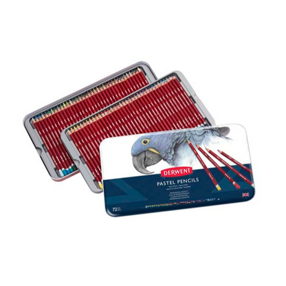 White Smoke Derwent Pastel Pencils Tin 72 Pencils