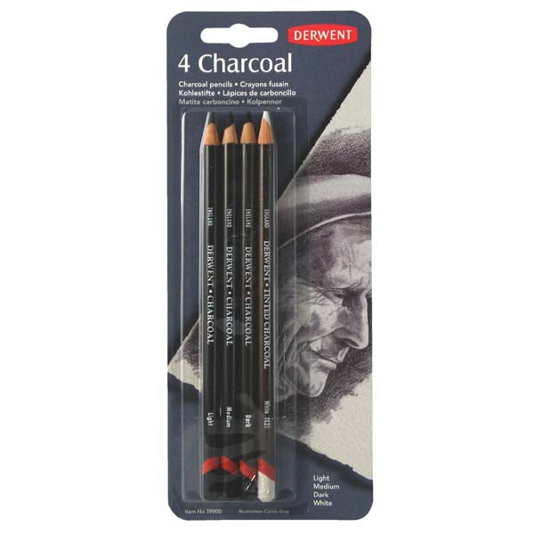 Dark Slate Gray Derwent Charcoal Pencils pk4 Pencils