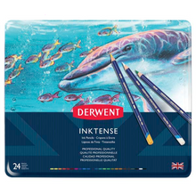 Midnight Blue Derwent Inktense Pencils, Tin 24 Pencils