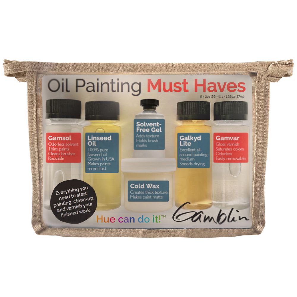 White Smoke Gamblin Oil Painting Must Haves Set Mediums