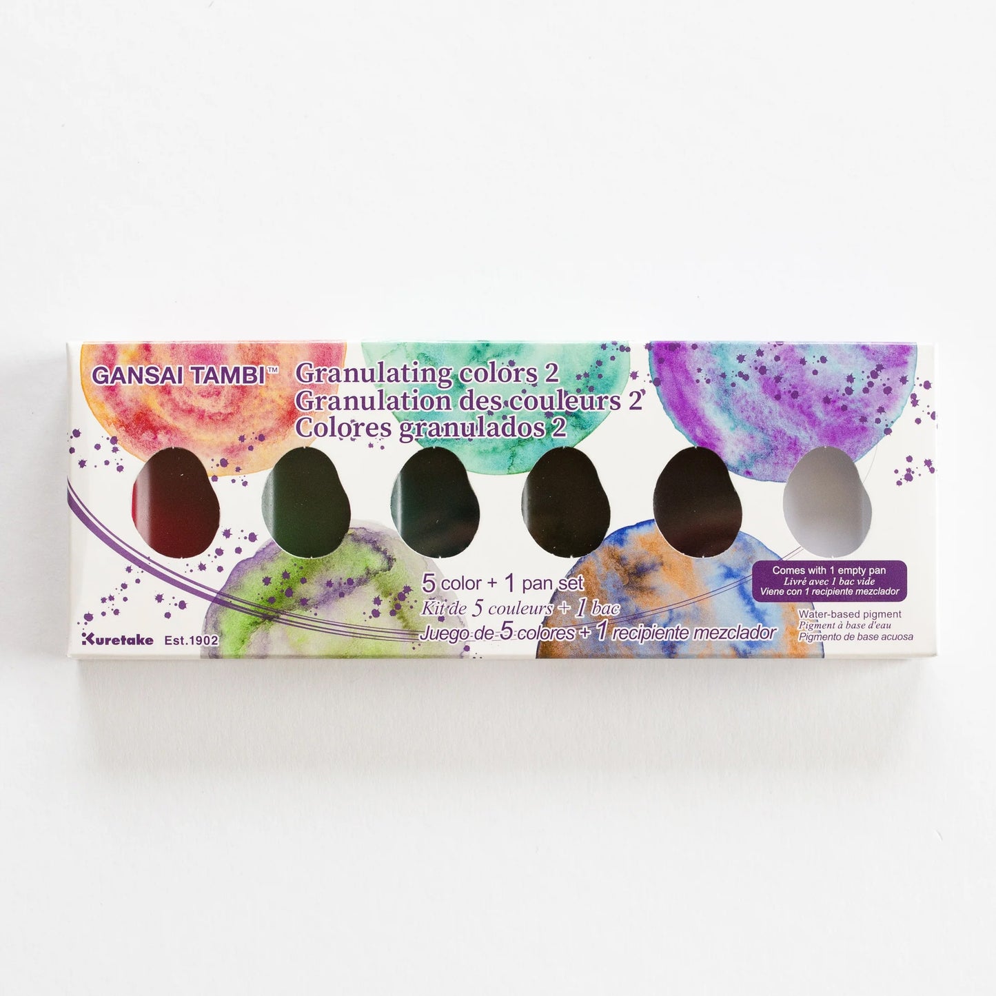 Light Gray Kuretake Gansai Tambi Granulating Colours 2 Watercolour Set – 5 Colours Watercolour Paint