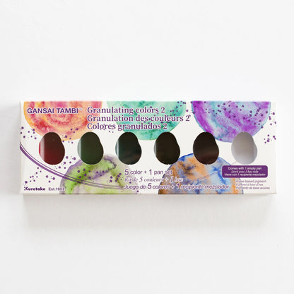 Light Gray Kuretake Gansai Tambi Granulating Colours 2 Watercolour Set – 5 Colours Watercolour Paint