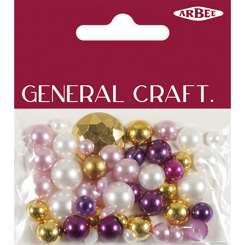 Rs Treasure Mix Purple Pearl 50Pc