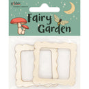 Seashell Fairy Garden Wood Frame Square, 2pcs Fairy Garden