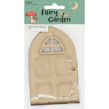 Tan Fairy Garden Wood Door W/ Window, 1pc Fairy Garden