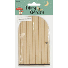 Tan Fairy Garden Wood Door W/ Lines, 1pc Fairy Garden