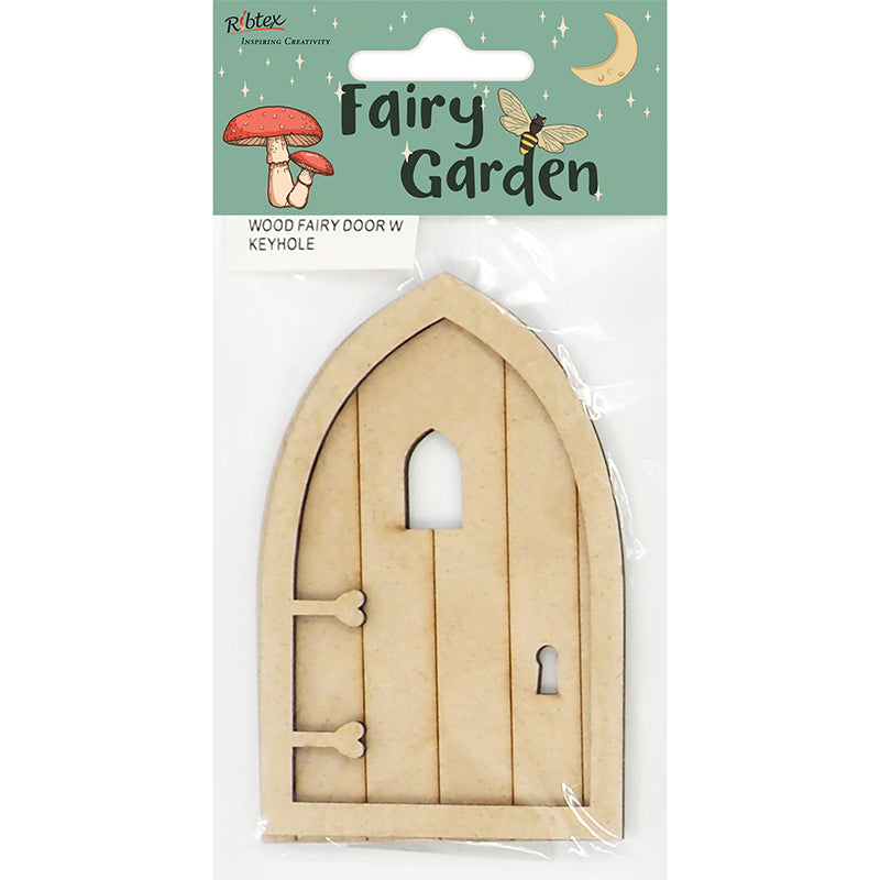 White Smoke Fairy Garden Wood Fairy Door With Keyhole Fairy Garden