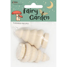 Light Gray Fairy Garden Plain Wood Tree, 2pcs Fairy Garden