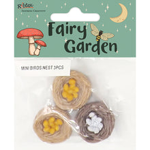White Smoke Fairy Garden Mini Birds Nest, 3pcs Fairy Garden