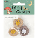 White Smoke Fairy Garden Mini Birds Nest, 3pcs Fairy Garden