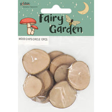 Lavender Fairy Garden Wood Chips Circle, 12pcs Fairy Garden