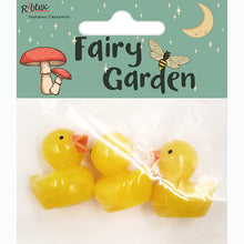 Dark Sea Green Fairy Garden Mini Resin Rubber Duck Large, 3pc Fairy Garden