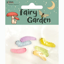 White Smoke Fairy Garden Mini Glow In Dark Worms, 6pc Fairy Garden