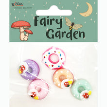 White Smoke Fairy Garden Mini Resin Donuts, 5pc Fairy Garden