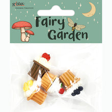 White Smoke Fairy Garden Mini Resin Cupcakes, 4pc Fairy Garden