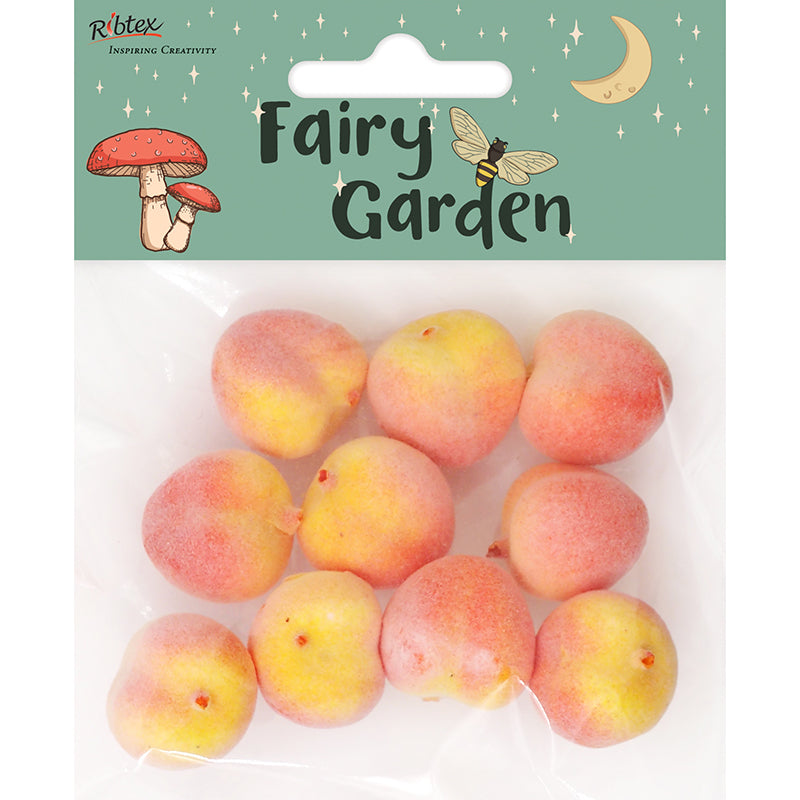 Dark Sea Green Fairy Garden Mini Foam Peaches, 10pc Fairy Garden