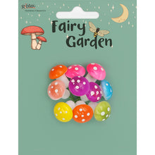 Dark Sea Green Fairy Garden Mini Foam Mushroom Multi, 10pcs Fairy Garden