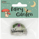 Lavender Fairy Garden Mini Resin Welcome Rock, 1pc Fairy Garden