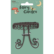 Dark Sea Green Fairy Garden Mini Metal Black Table Fairy Garden