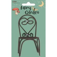 Dark Sea Green Fairy Garden Mini Metal Black Chair Fairy Garden