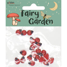 White Smoke Fairy Garden Micro Lady Bugs Red Glow, 20pc Fairy Garden