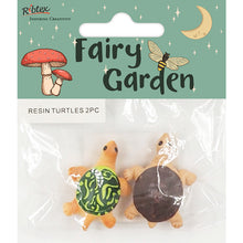 Lavender Fairy Garden Resin Turtles, 2pc Fairy Garden
