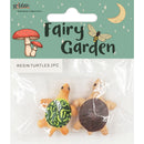 Lavender Fairy Garden Resin Turtles, 2pc Fairy Garden