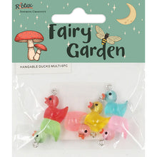 Lavender Fairy Garden Hangable Ducks Multi, 6pc Fairy Garden