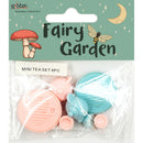 Dark Sea Green Fairy Garden Mini Tea Set, 8pc Fairy Garden