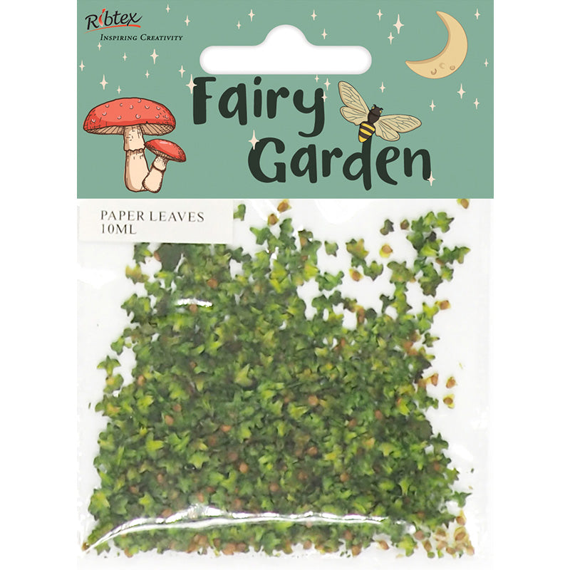 Dark Sea Green Fairy Garden Micro Paper Leaves Green, 10ml Fairy Garden