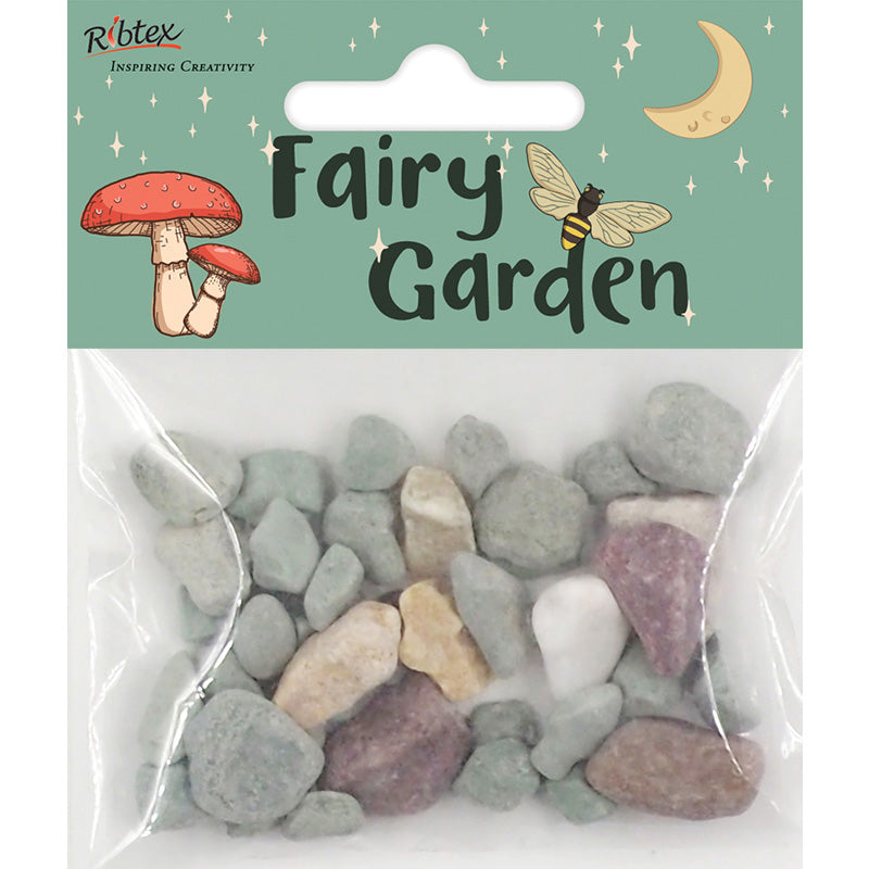 Dark Sea Green Fairy Garden Mini Stones Rustic Multi, 30g Fairy Garden