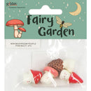 Lavender Fairy Garden Mini Mushroom People Pink Multi, 4pc Fairy Garden