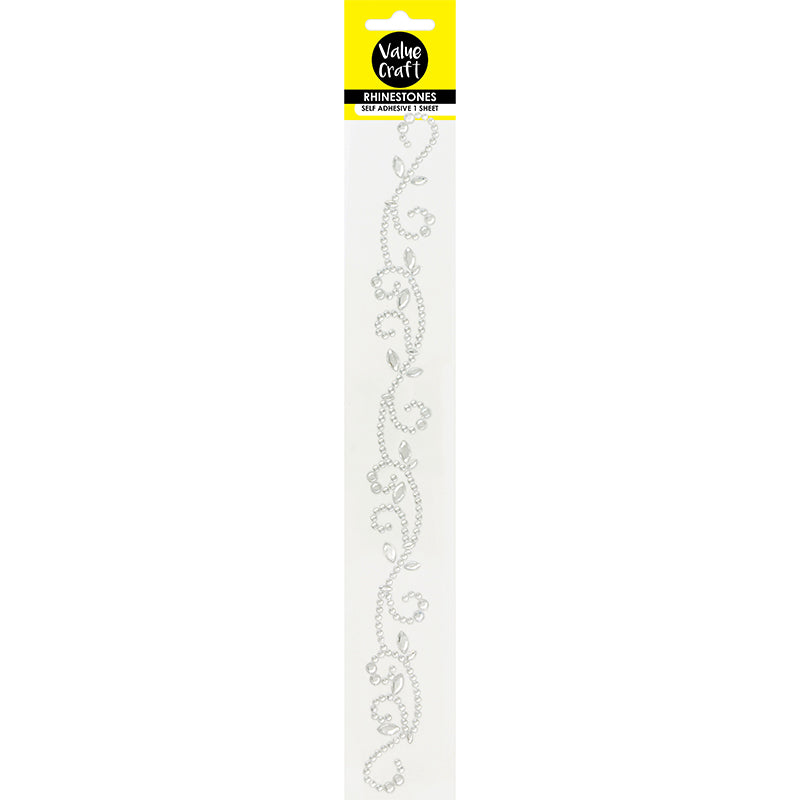 Craft Rhinestone Flourish Silver 1Sh