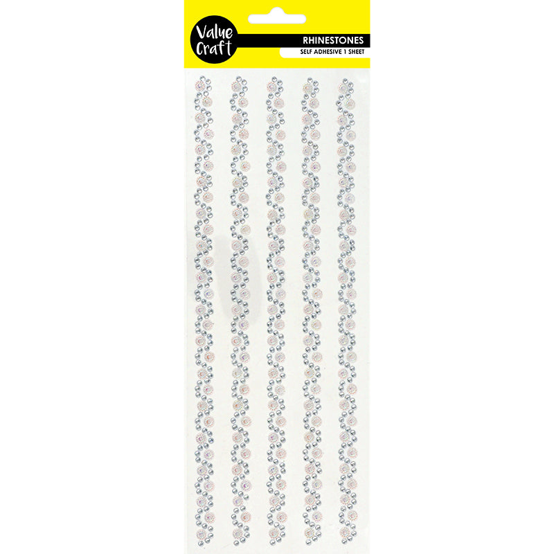Rhinestone Adhesive Crystal Swirls 1Sh