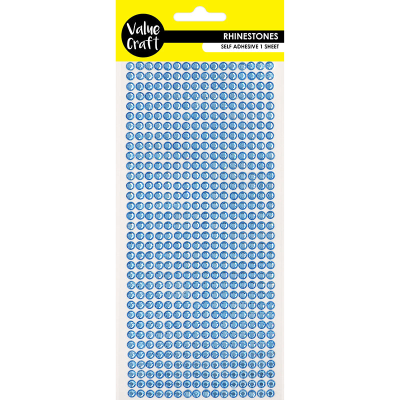 Craft Rhinestone S-Adhesive Blue 540Pcs