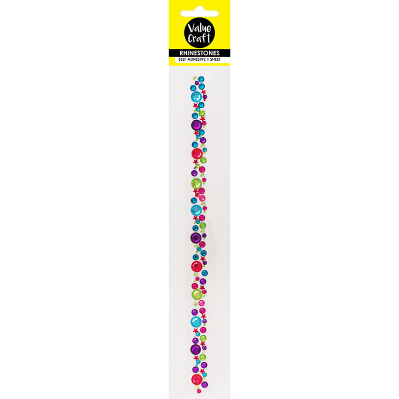 Craft Rhinestone Star Bubble Strip 1Sh