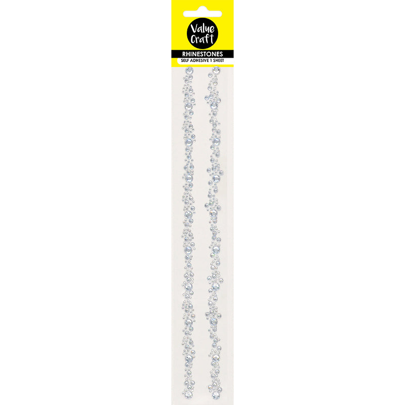 Craft Rhinestone Silver Bubble Strip 2Pc