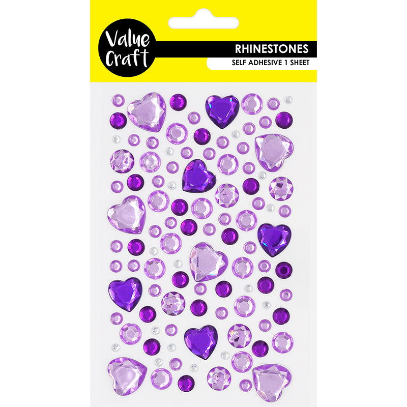 Craft Rhinestone Hearts  Ppl-Silver 1 Sh