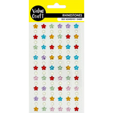 Rhinestone Adhesive Flower Pearl 1Sh