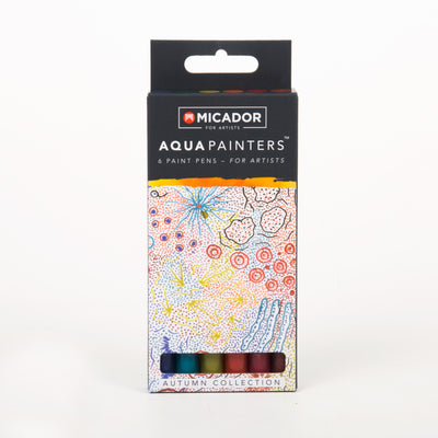 Dark Slate Gray Micador for Artists AquaPainters, Autumn Box 6 Paint Markers