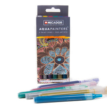 White Smoke Micador for Artists AquaPainters, Metallic Box 6 Paint Markers