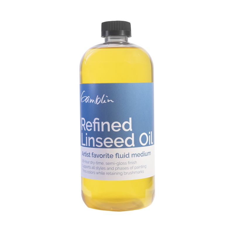 Gamblin Refined Linseed Oil  1Ll/33.8Oz