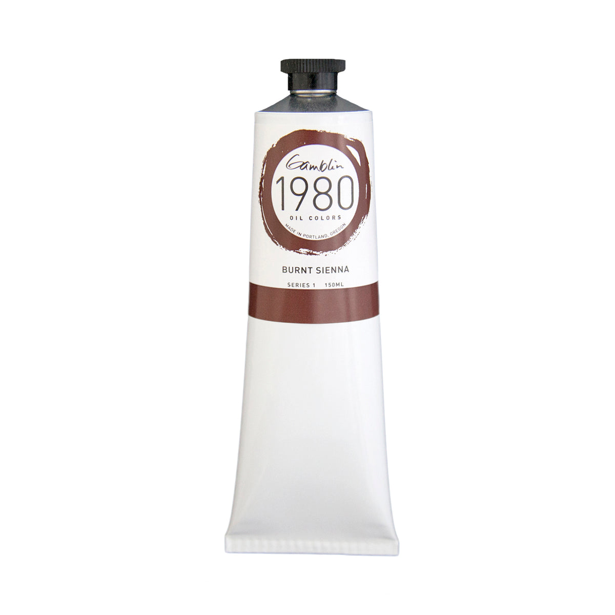 White Smoke Gamblin 1980 Oil Paint Burnt Sienna 150mL Series 1 Oil Paints