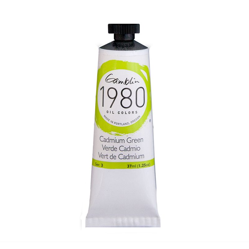 Gamblin 1980 Oil Paint, Cadmium Green, S3, 37ml
