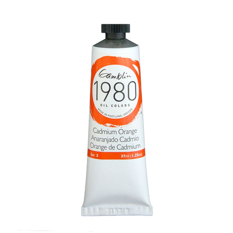 Gamblin 1980 Oil Paint, Cadmium Orange, S3, 37ml