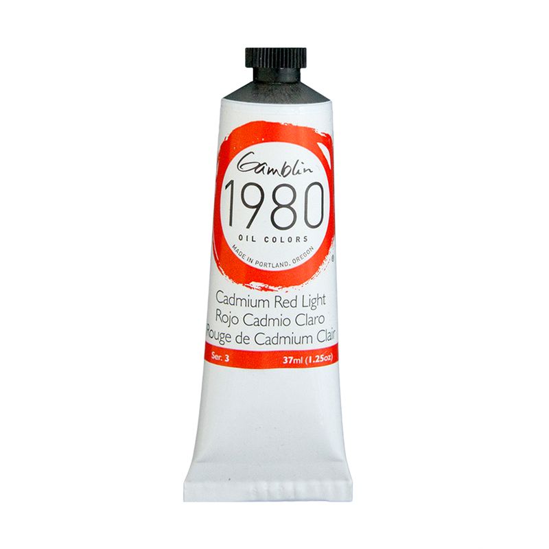 Gamblin 1980 Oil Paint, Cadmium Red Light, S3, 37ml